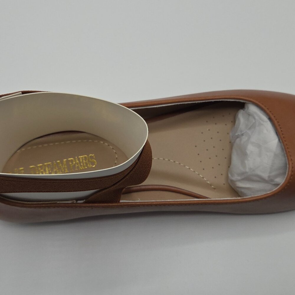NWOT Women’s Ballet Flats Size 10 | Crossover Ankle Straps | Boho Classic - Picture 4 of 7